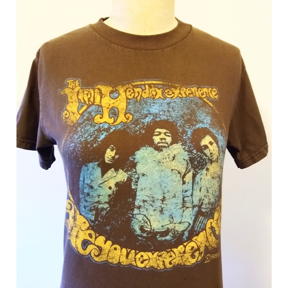 Jimi Hendrix Experience T Shirt Unisex Brown Med